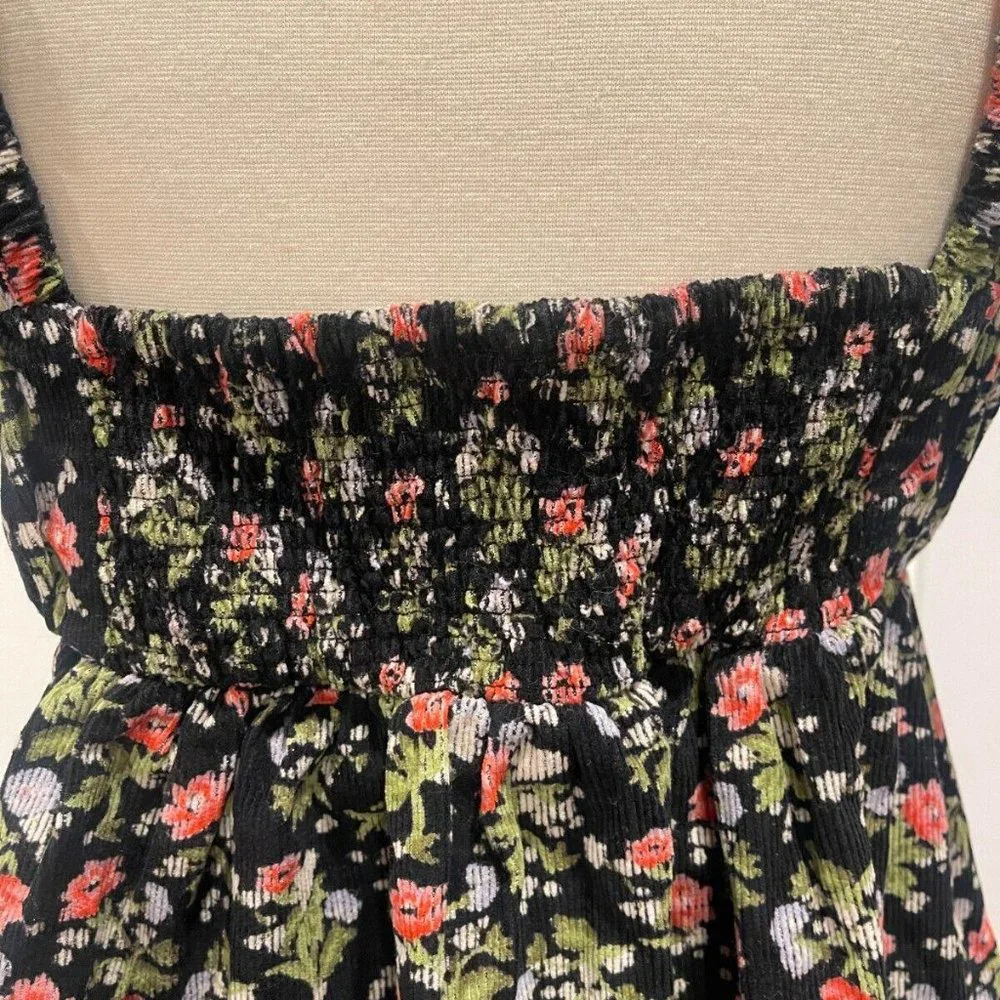 SOLD Free People Corduroy Floral Printed Tunic Babydoll Dress NWOT S… - Picture 5 of 15